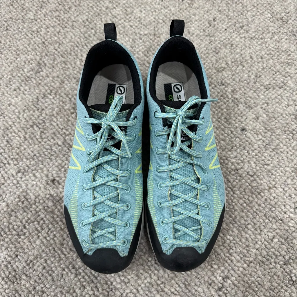 Scarpa Iguana Womens Size 7.5 Blue Green Hiking Climbing Sneaker Shoes Gorpcore - Image 2