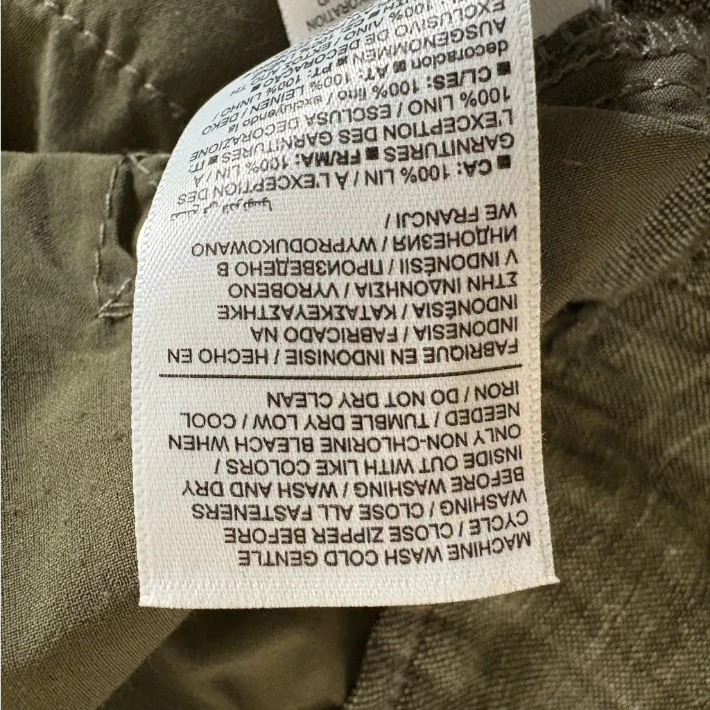 Athleta Voyager 100% Linen Shorts in Aspen Olive green Size 6 - Image 12