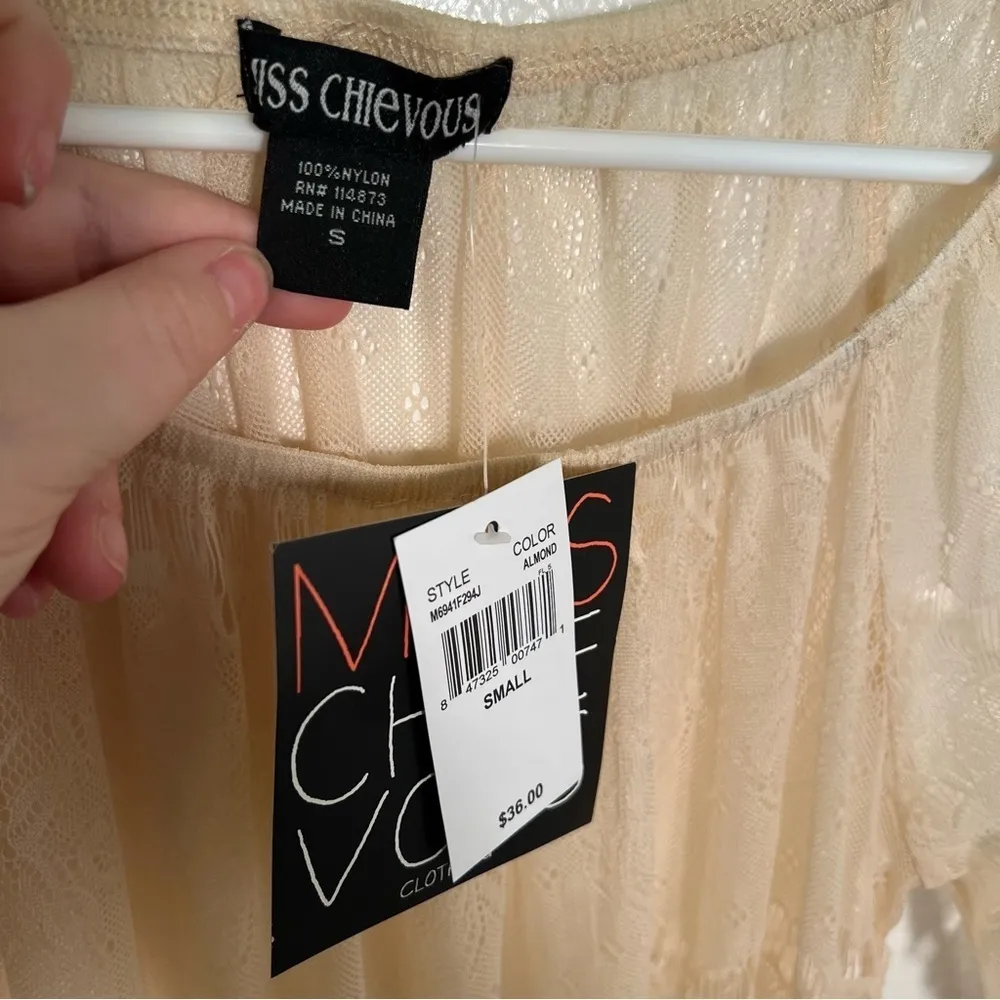 Miss Chievous Lace Blouse Almond - Image 10