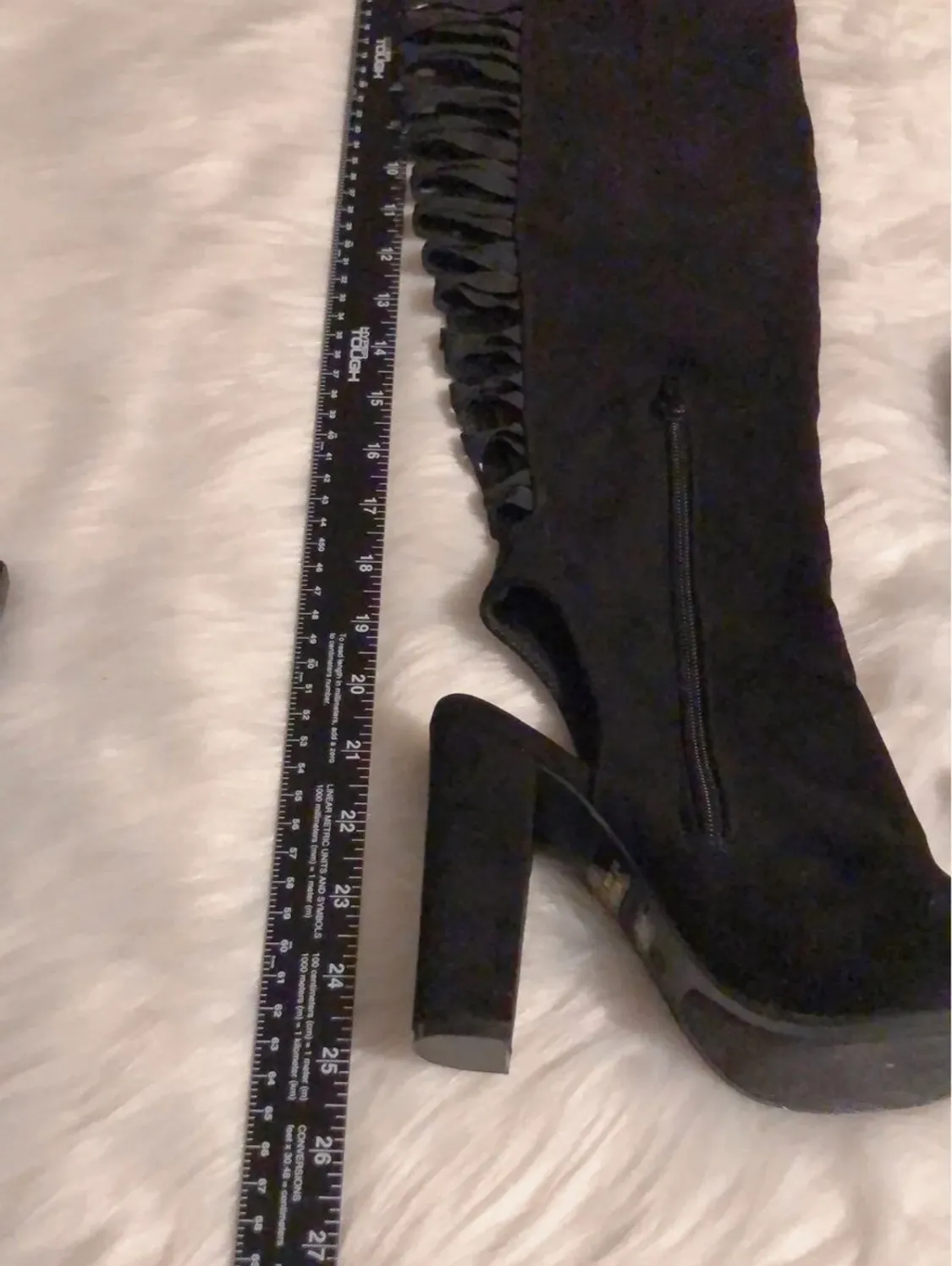 Over The Knee Boot Open Toe Size 6.5 - Image 4