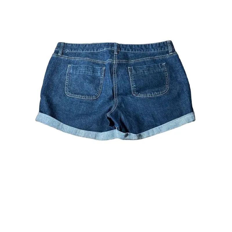 Ann Taylor LOFT Denim‎ Shorts Cuffed Blue Casual Summer Wear Size 10 - Image 3