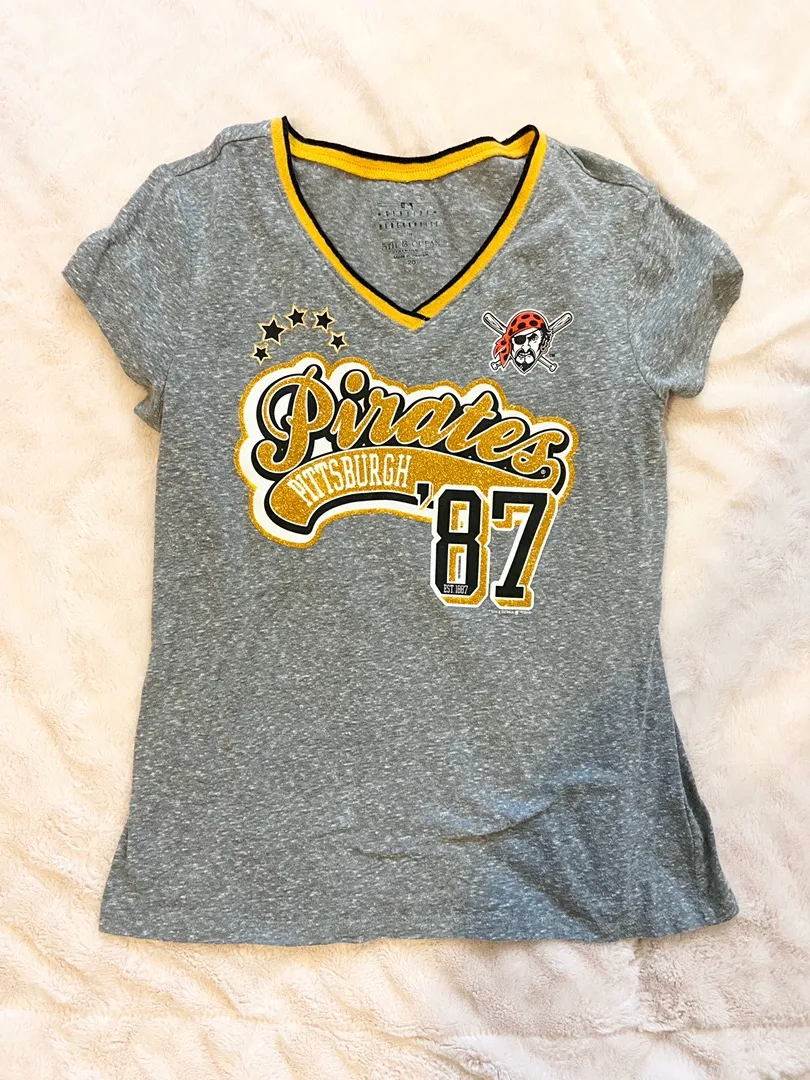 Pittsburgh Pirates Tee Gray Size M - Image 4