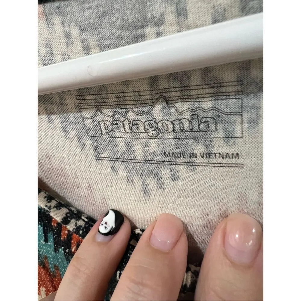 Patagonia Kamala Drop Neck Tunic Long Sleeve Blouse Shirt sz S - Image 4