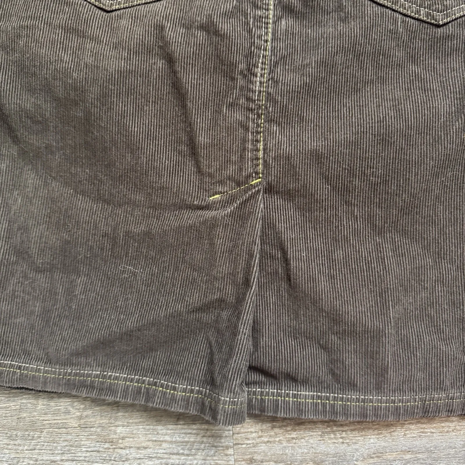 Boden Ladies Corduroy Pencil Skirt Size 12L Brown Slit Pockets Casual - Image 10