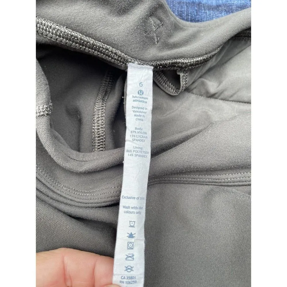 Lululemon Pants Women's Size 6 Asymmetrical Faux Wrap Front Slouchy Brown - Image 5