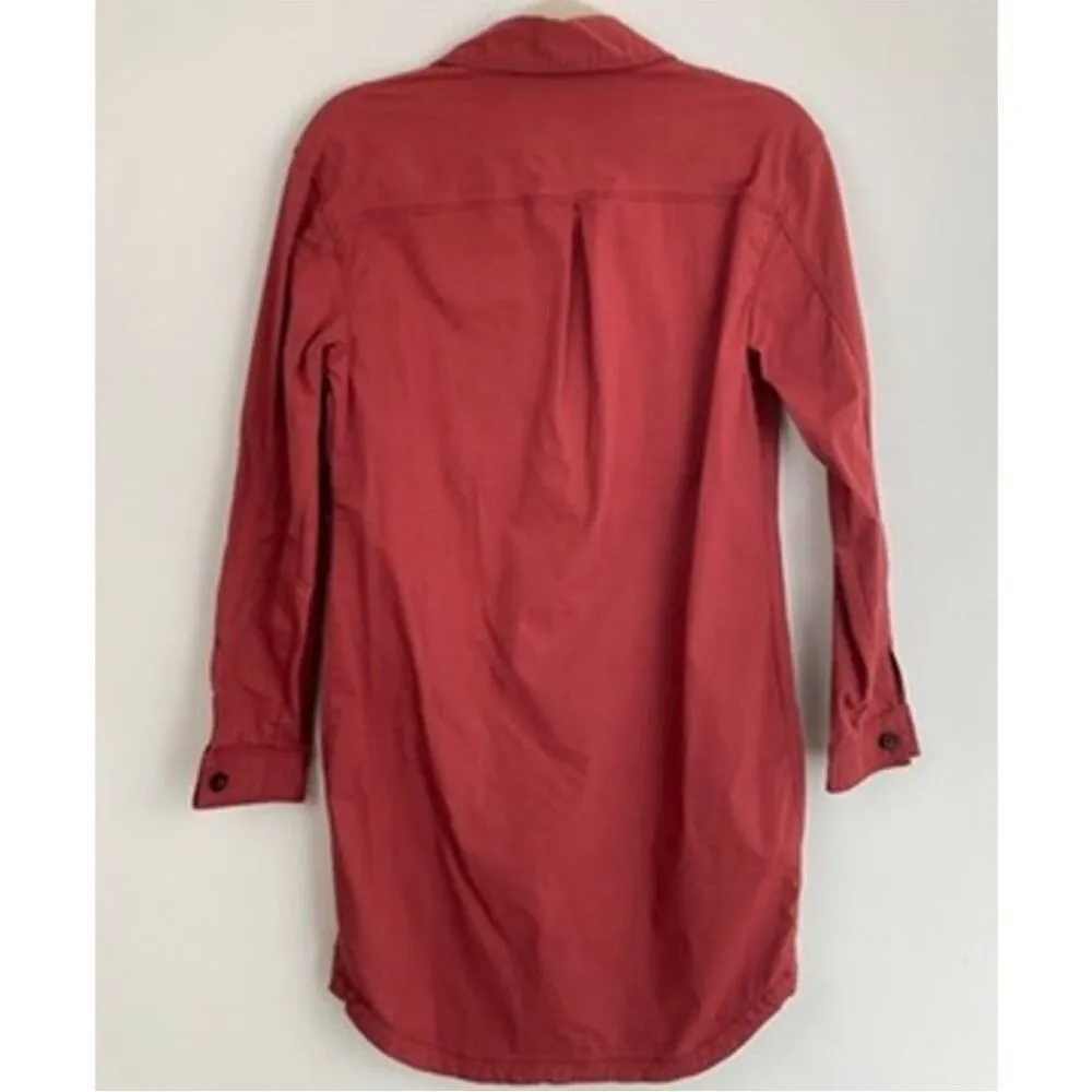 Title Nine Womens S Wren Red Ripstop Utility Shirt Dress Gorpcore Outdoor Rugged - Image 2