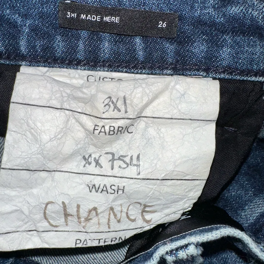 3X1 W3 Authentic High-Rise Cropped Straight-Leg Jeans in Chance EUC‎ Size 26 - Image 8