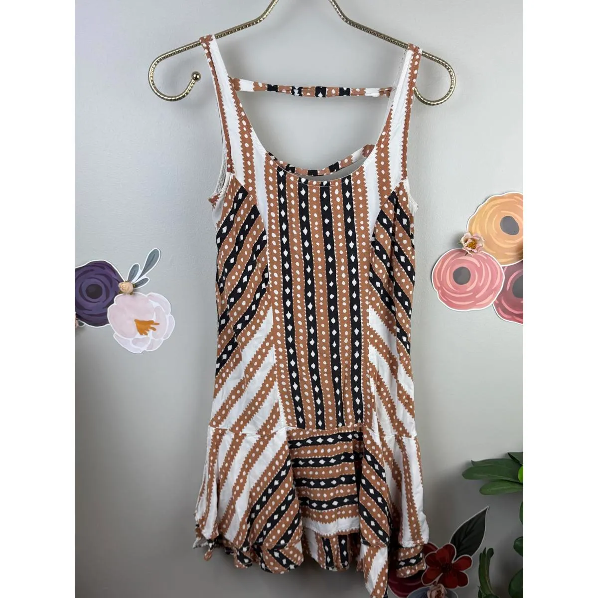 Vintage Free People St Tropez Trapeze Slip Dress - Size - Small - Image 5