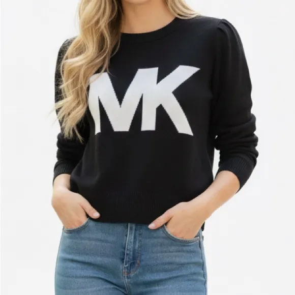 MICHAEL KORS Women’s Casual Relaxed Fit Long Sleeve Knit Sweater - Image 2