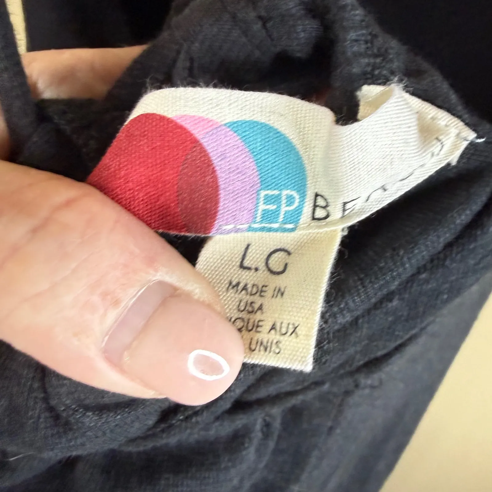 Free People Beach LG Mary Beth One Piece Black Wide Leg Jumpsuit Spaghetti Strap - Image 9