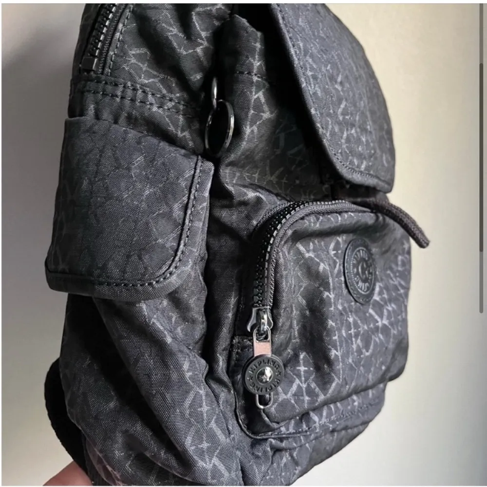 Kipling  City Mini Backpack Pattern Black with No Monkey - Image 3