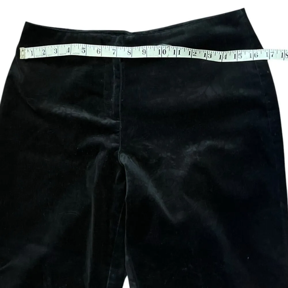 Lilly Pulitzer Mid Rise Jacquard Floral Black Velvet Flared Pants Womens Size 6 - Image 4