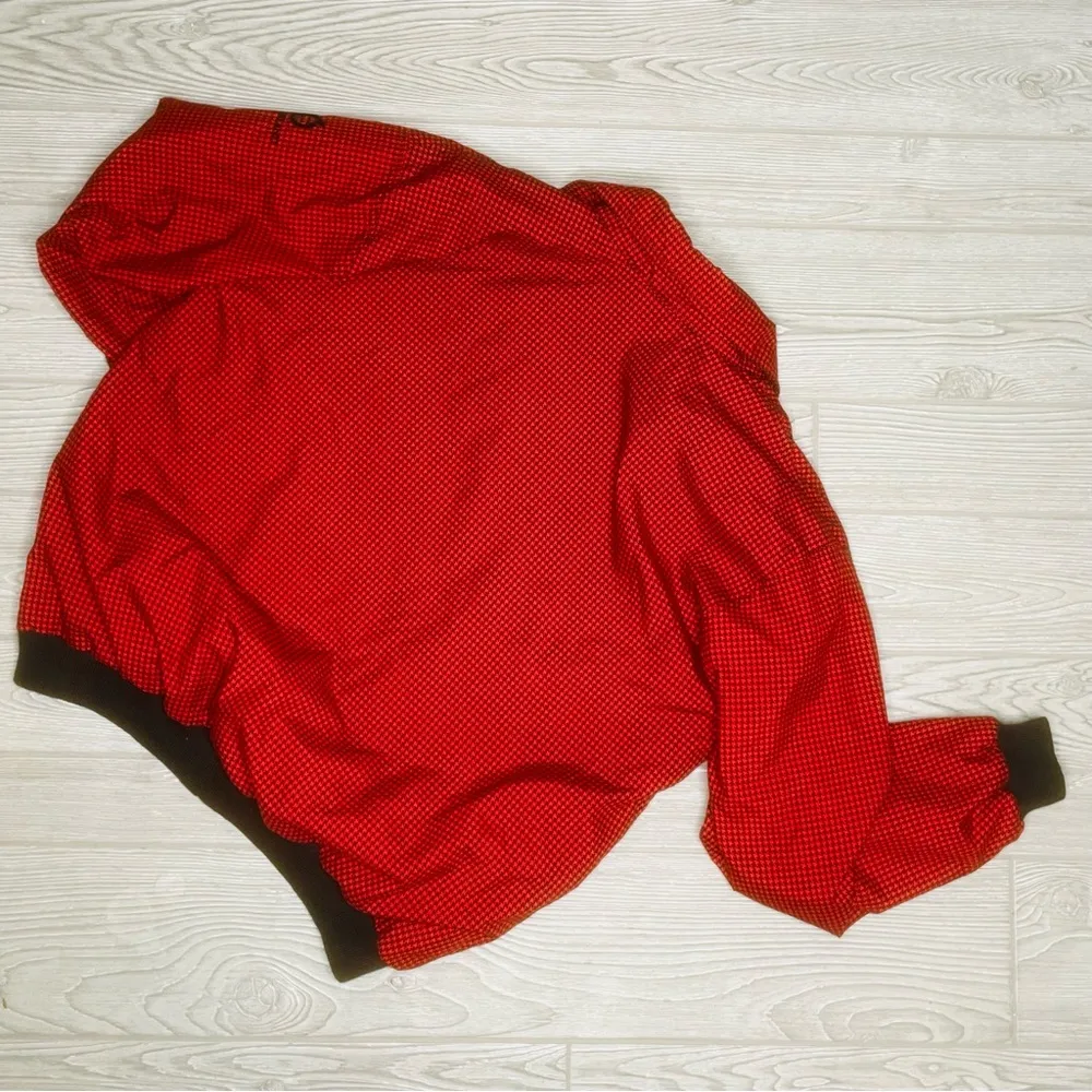 Sunderland of Scotland Vintage Cynet houndstooth Jacket weatherbeater coat lg Red - Image 9