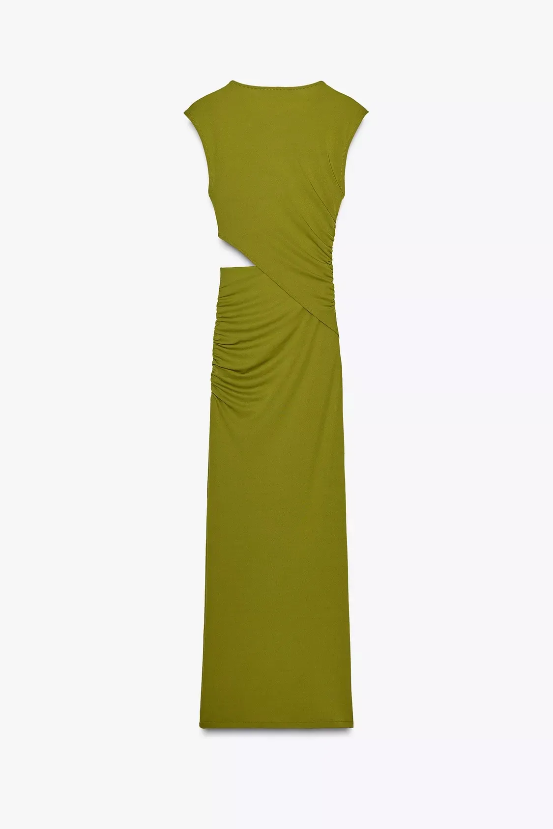 Zara midi  Olive Green Cutout Dress Casual wedding evening fitted bodycon - Image 5