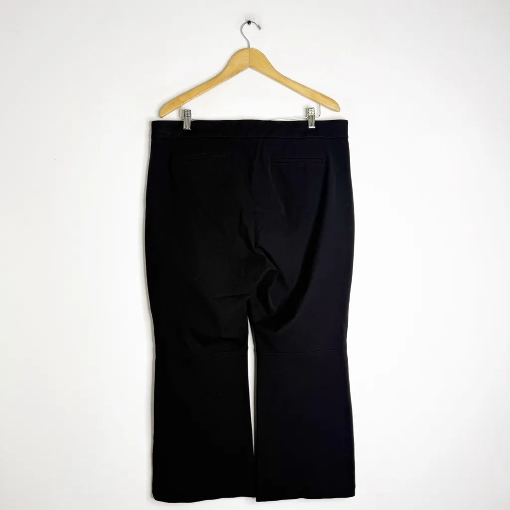 J.Crew Hayden Kick Out Crop Pants Size 16 Black - Image 4
