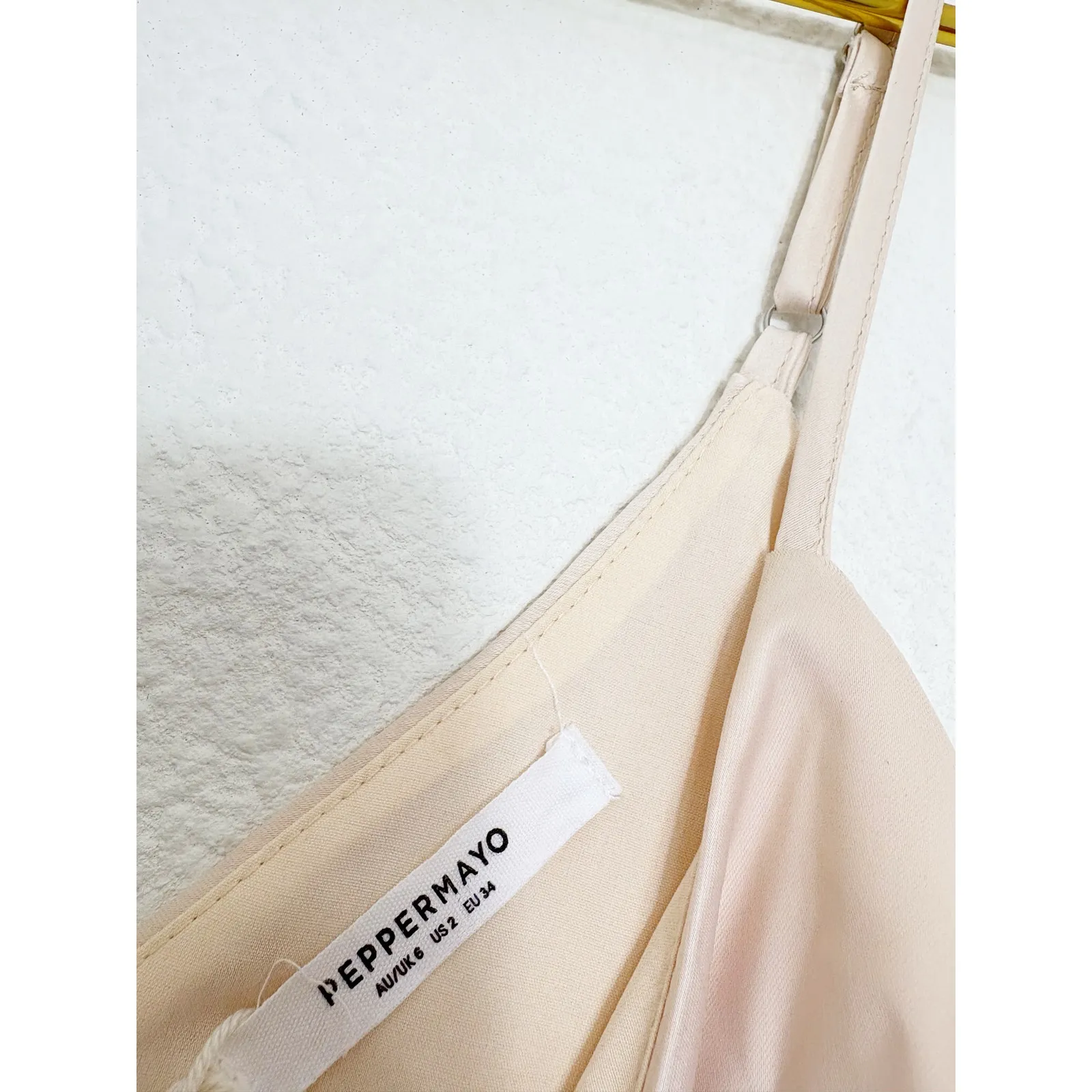 Peppermayo Kamala Contrast Maxi Dress Size 2 Satin Champagne And Ivory Wedding - Image 6