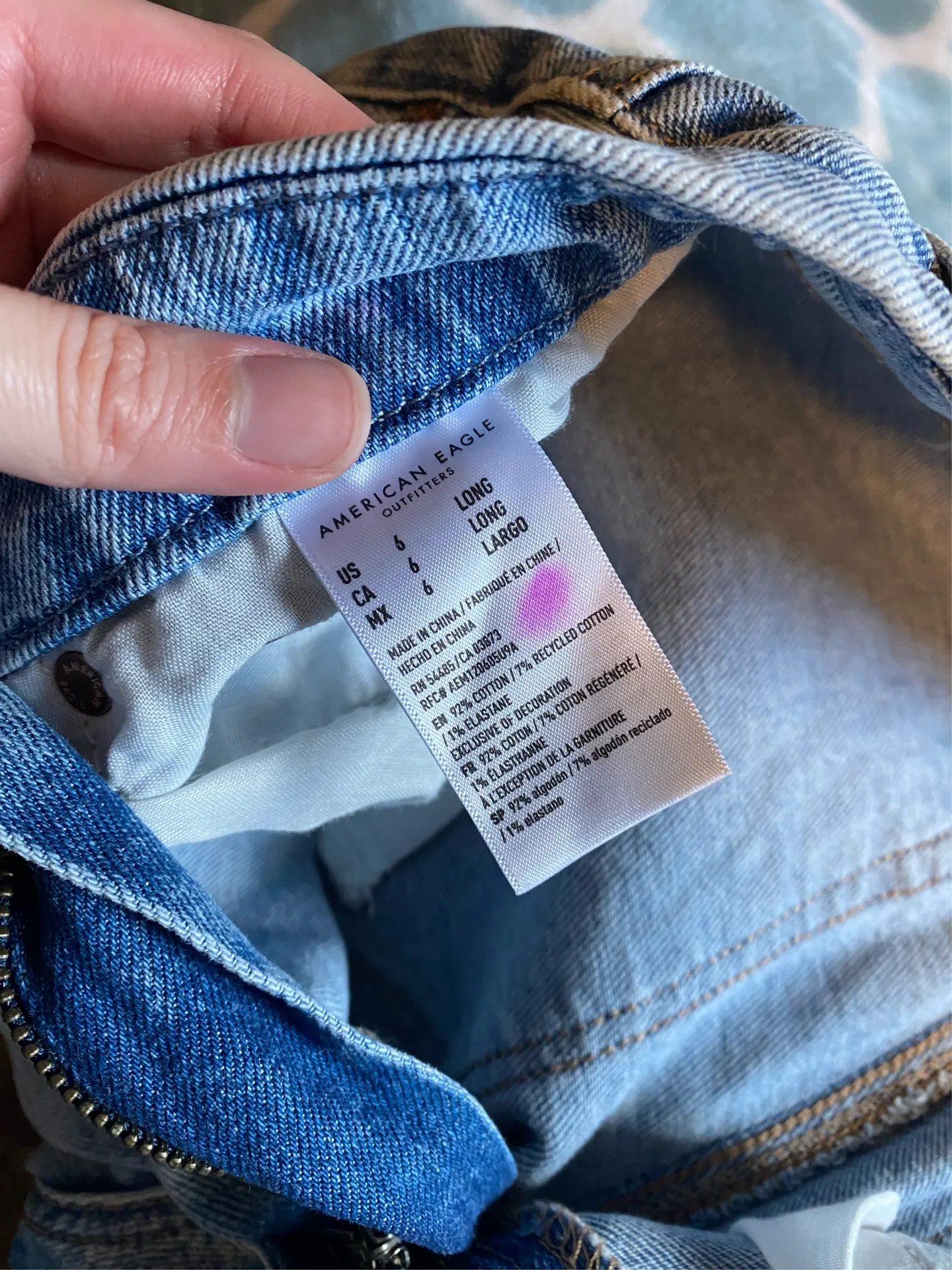 American Eagle Curvy Stretch Jeans Straight Ripped 90s - Image 5