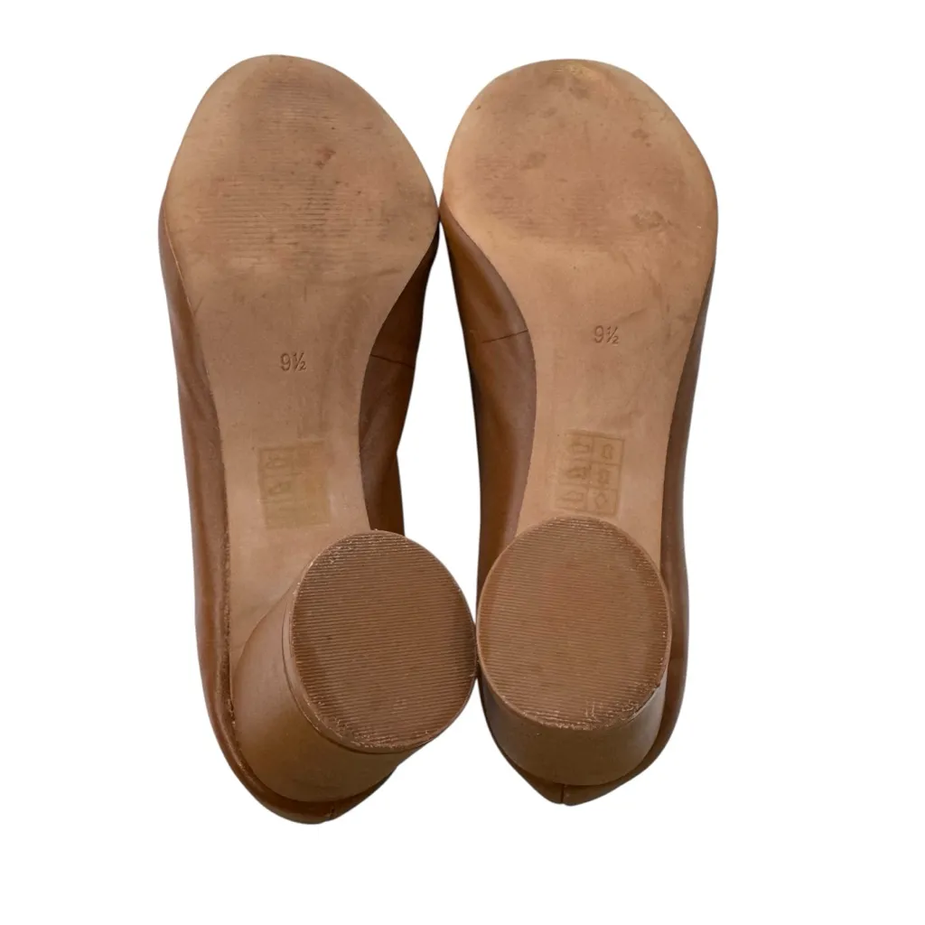 Madewell The Reid Pump in Leather Cognac Brown Classic Shoe Size 9.5 - Image 6