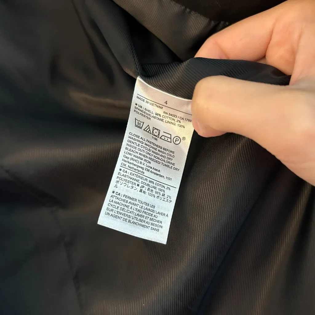 Banana Republic Women's Double Breasted Cadet Blazer in Black Size 4 - Image 11