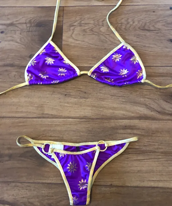 Suits You Purple Bikini Set With Sun Pattern - Image 2