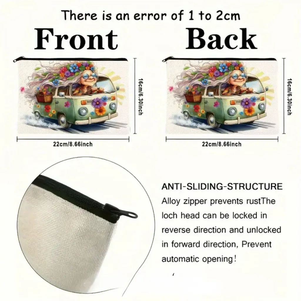 Hippie Canvas Make Up Bag NWT White - Image 3