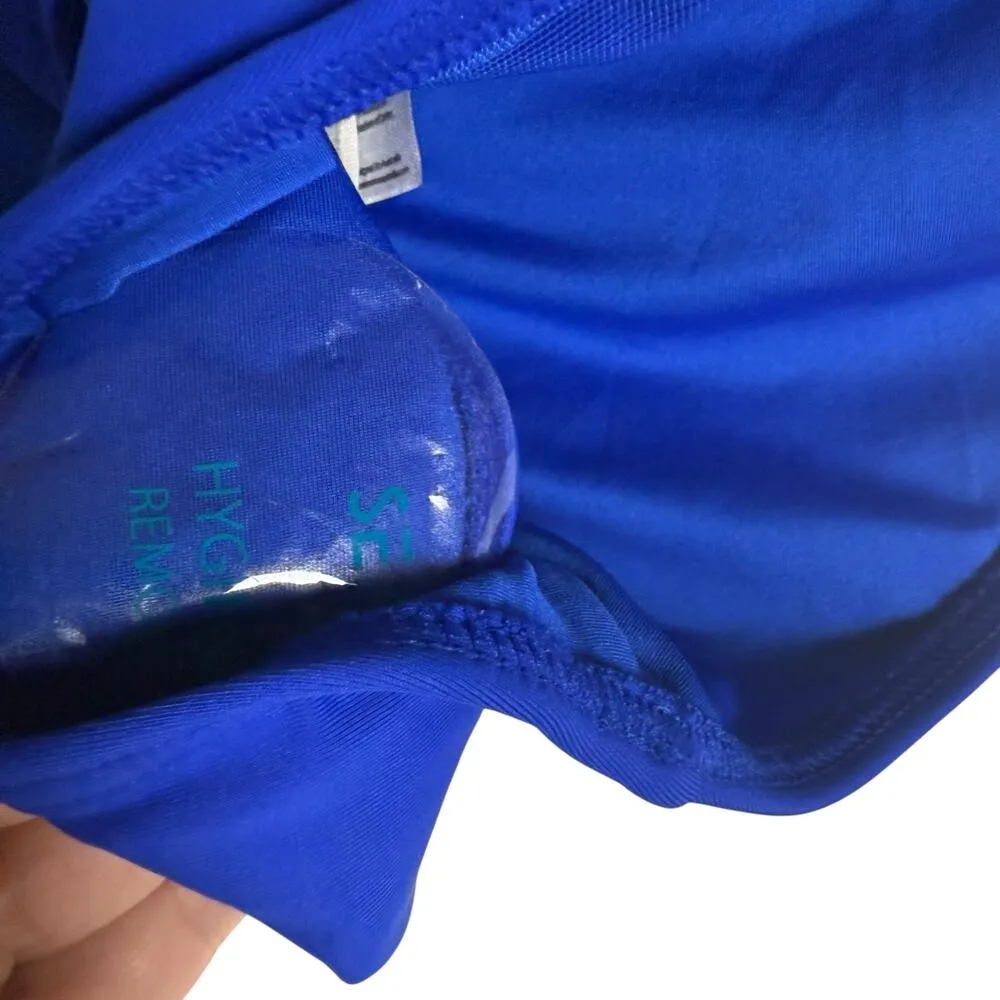 Sea Level Essentials Cobalt Blue Ruffled Hipster Two Piece Bikini Swimsuit Set 8 - Image 10