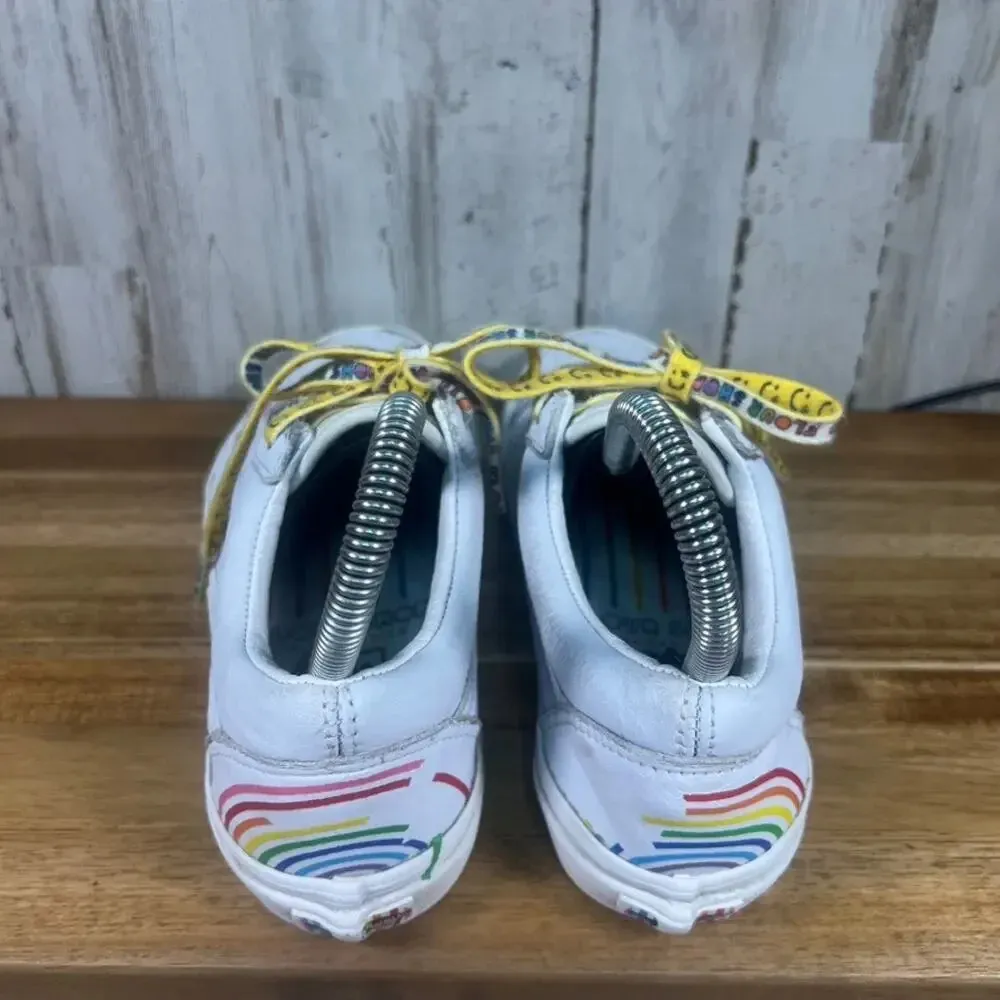 Vans x Flour Shop Old Skool Rainbow‎ White Skate Shoes Women's 5.0 / Kids 3.5 - Image 4