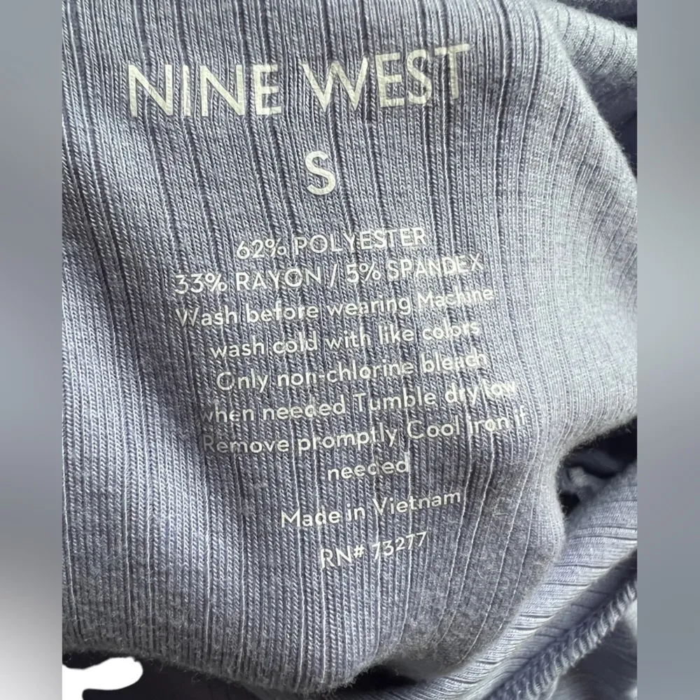 Nine‎ West Periwinkle Blue One Shoulder Ruffled Blouse - Image 5