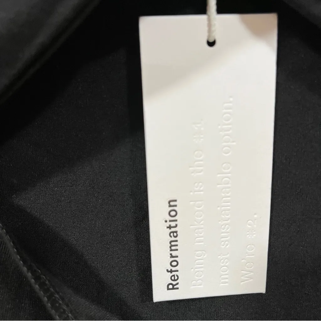 NWT Reformation black blouse top size medium Shae Knit Top - Image 3