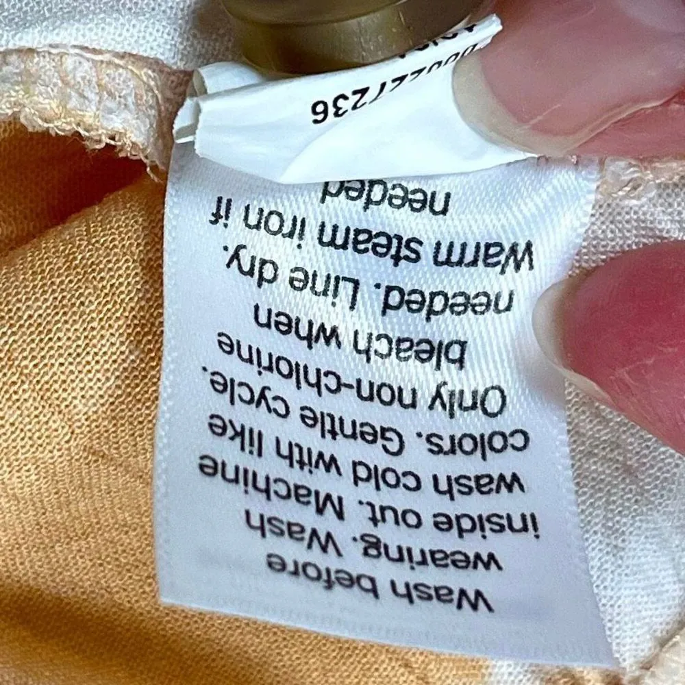 Sonoma Yellow White Tye Dye Summer Plus Dress 2X - Image 9