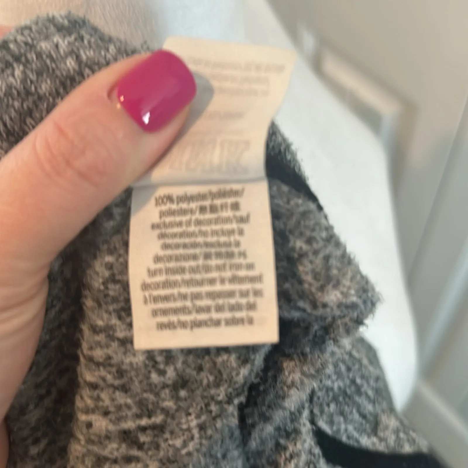 PINK by Victoria’s Secret Large Marled Gray Quarter Zip Pullover - Image 9