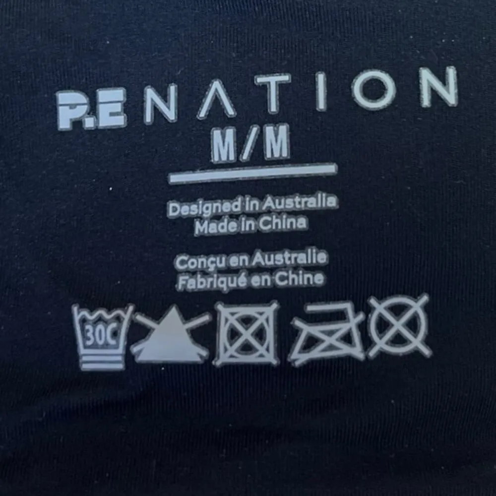 P.E Nation Pivot Black Scoop Neck Cross Back Strap Sports Bra Crop Tank Top M Size M - Image 3