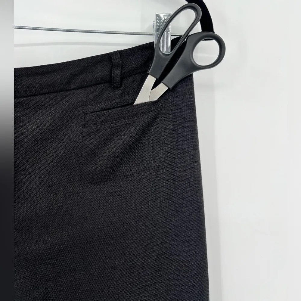 Talbots 100% Irish Linen Pants Trousers Solid Black Pockets Lined Belt Loops 4 - Image 10