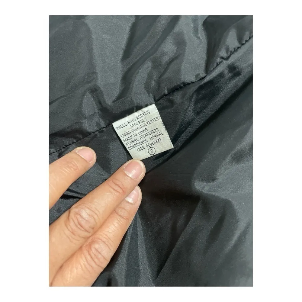 Blanc Noir Black Faux Fur Coat Sz S Super Soft Plush Jacket Thigh Length. - Image 7