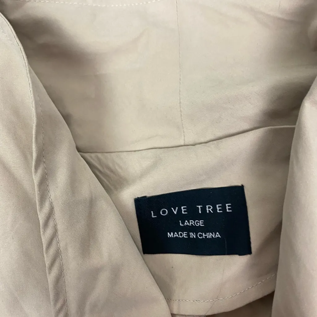 Womens‎ tan trench coat Size L - Image 2