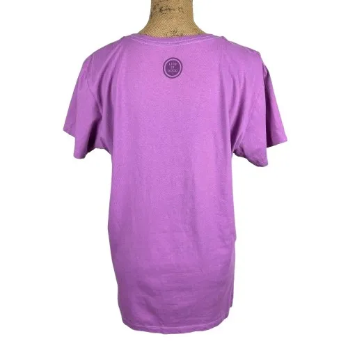 Life is Good Crusher Tee Cat Mom V-Neck Lilac Purple Novelty T-Shirt Size Large - Image 3