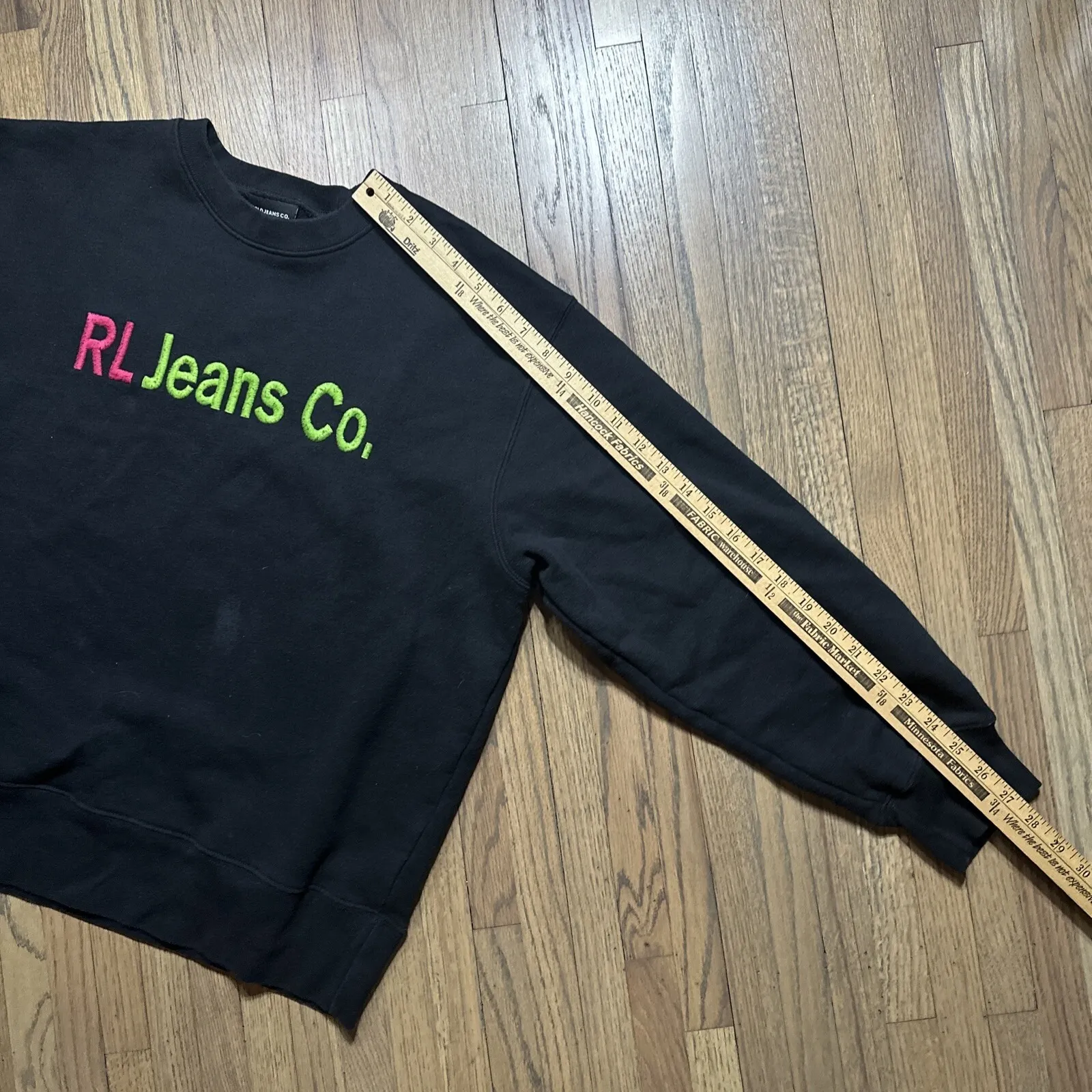 Vintage Polo Ralph Lauren Jeans Sweatshirt Women's SZ M/L Y2K USA Spell Out - Image 8