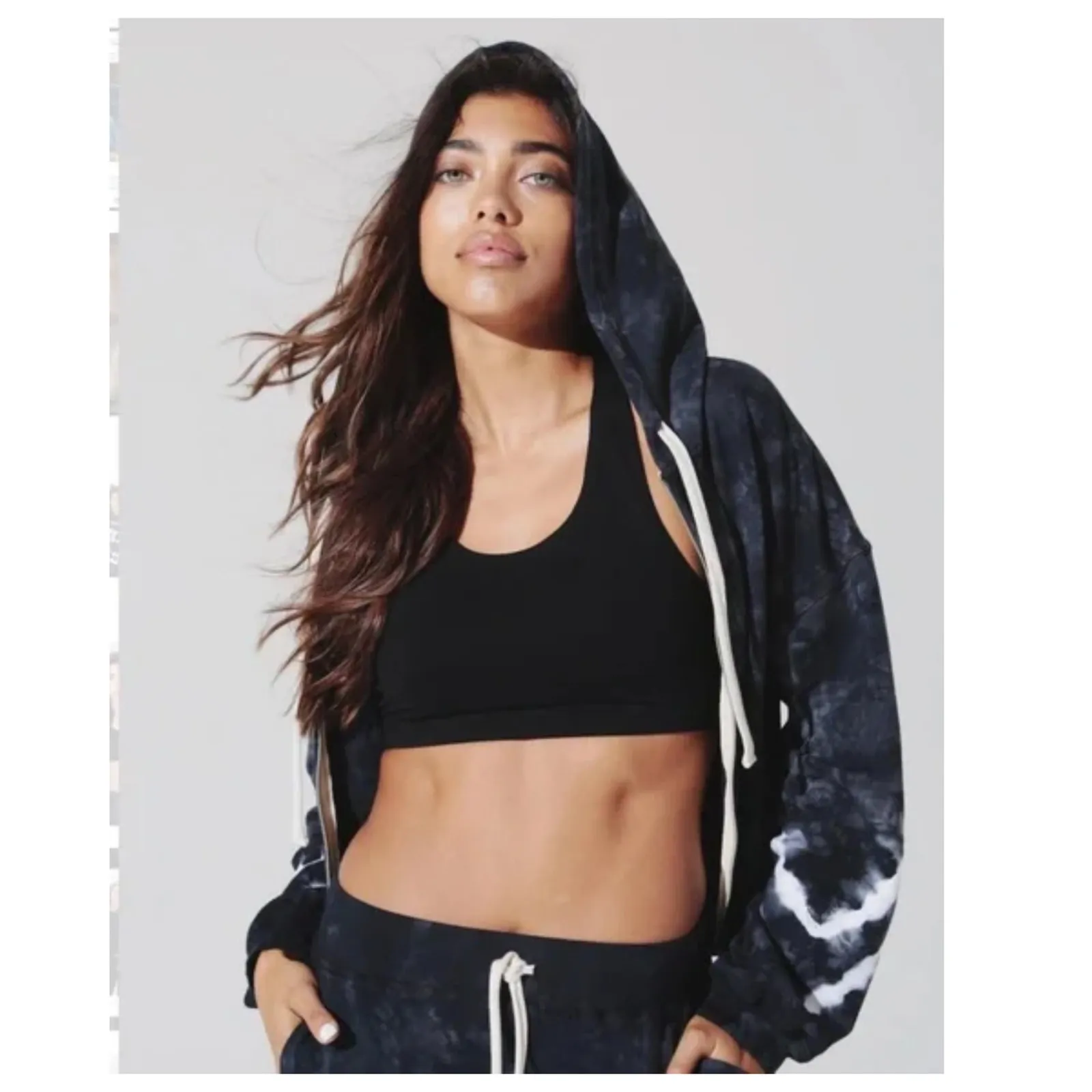 ELECTRIC & ROSE Westside Zip Hoodie Size Small Black - Image 3