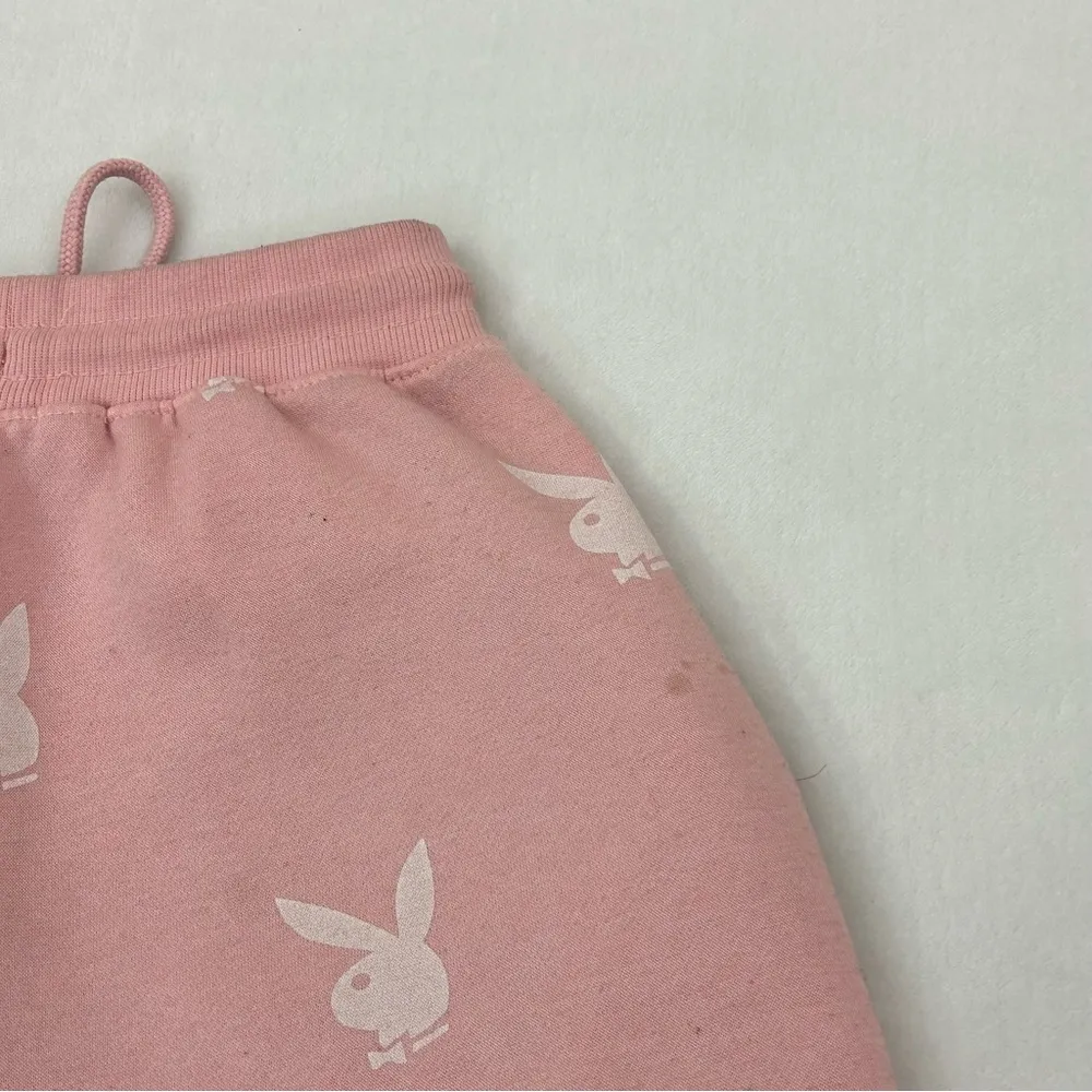 Playboy X Missguided Pink Bunny All Over Print Comfy Lounge Sweatpants Womens XS - Image 13