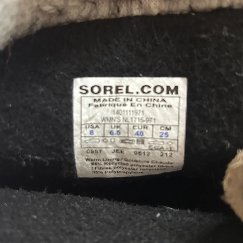 Sorel Army Green Suede and Rubber Boots sz 8 - Image 8