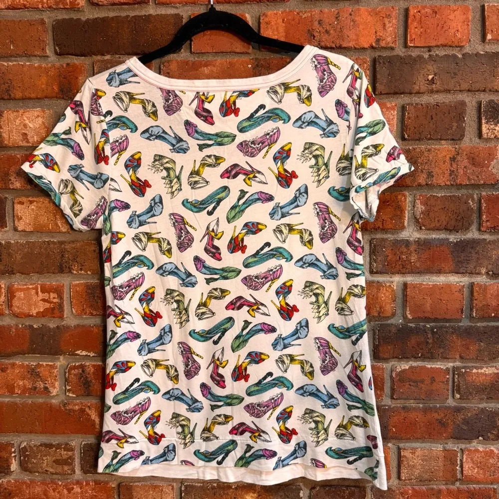 Disney Parks womens one shoe can change your life short sleeve t-shirt white M - Image 5