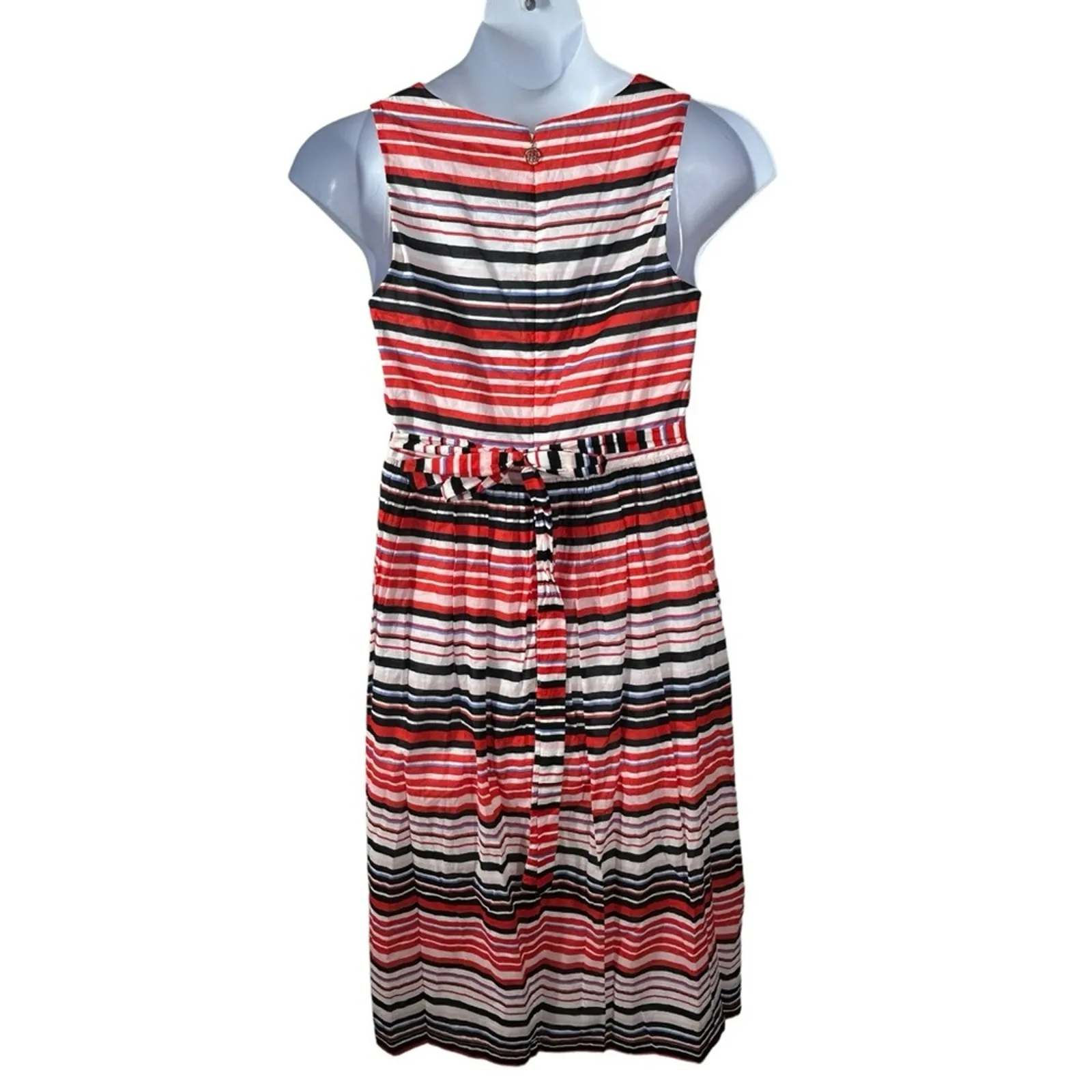 Tommy Hilfiger Nautical Striped Sleeveless Midi Dress Size 10 | Summer Chic - Image 7