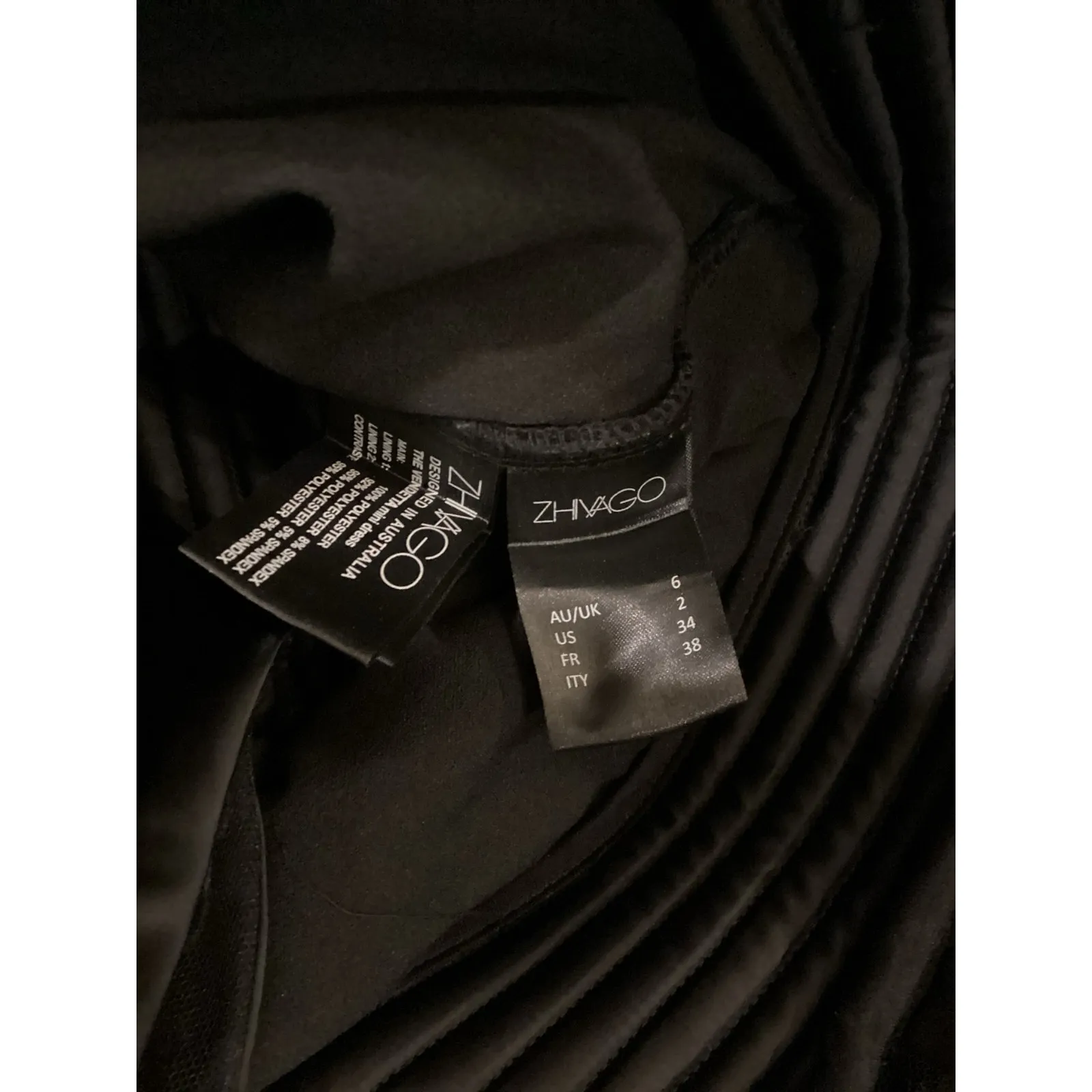 Zhivago THE VENDETTA Embellished Floral Mesh Minidress black size 2 - Image 10