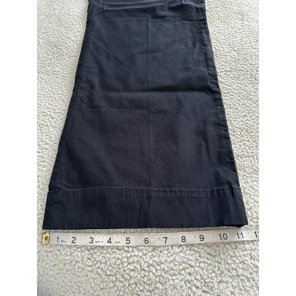 J.Crew Factory $118.00 Wide Leg Patch Pocket Pants Black Size 32P - Image 11