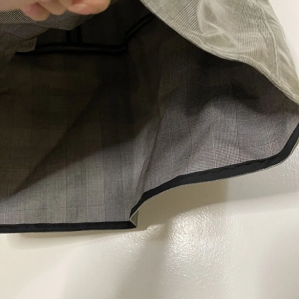 NWOT HELMUT LANG GRAY PLAID PATENT MINI SKIRT SIZE US 2 - Image 3