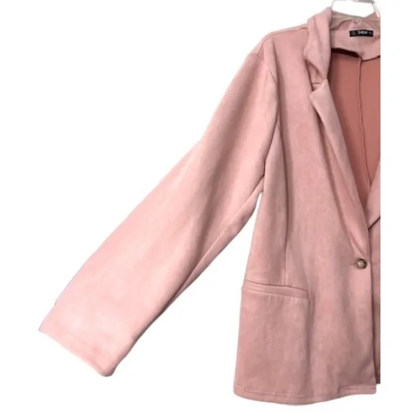 Pink Blazer 4XL Soft Professional Pastel Workwear Jacket Luxurious Feel Feminine - Image 11