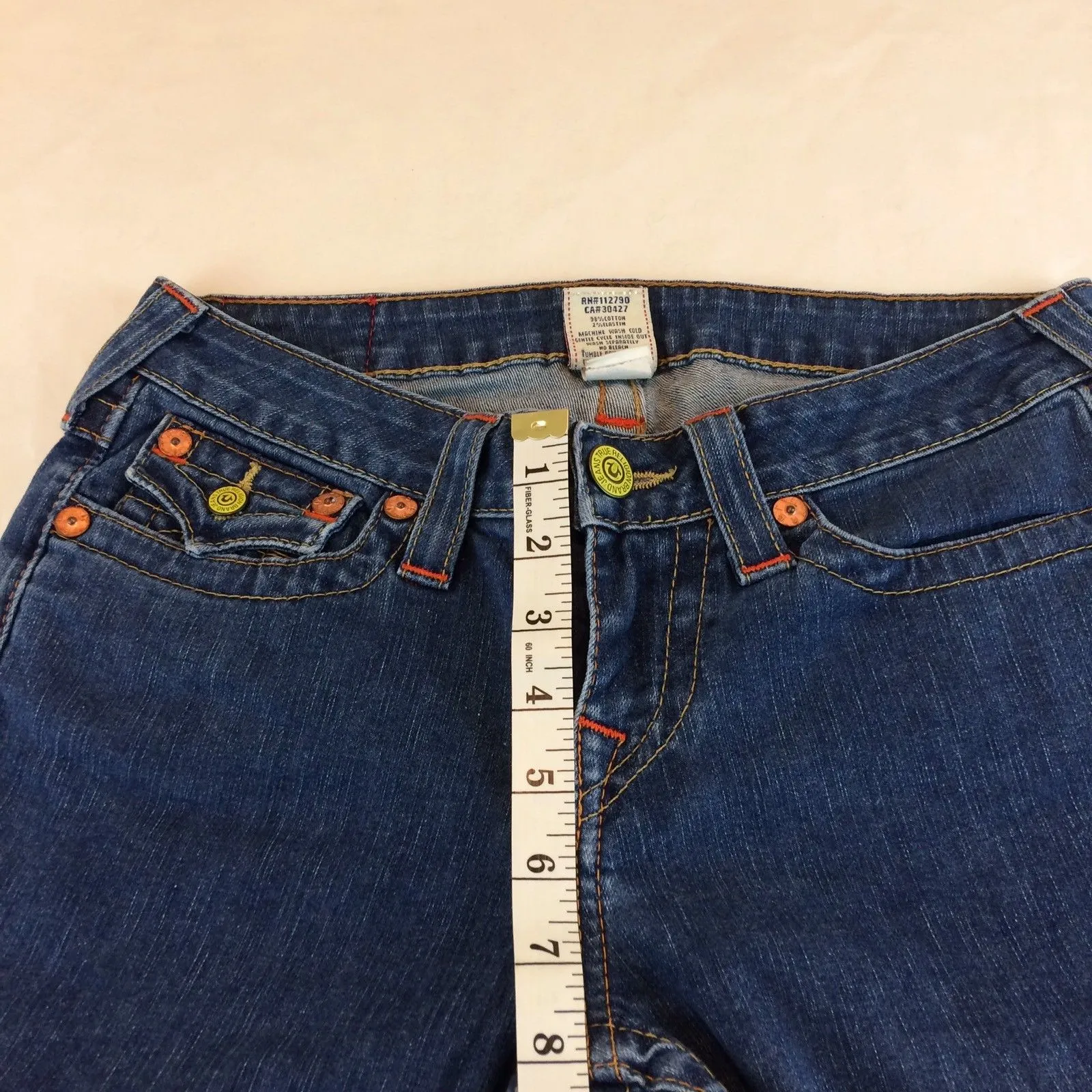 VINTAGE Y2K True Religion Womens BECKY Bootcut Jeans Sz 28 Low Rise 2000’s - Image 15