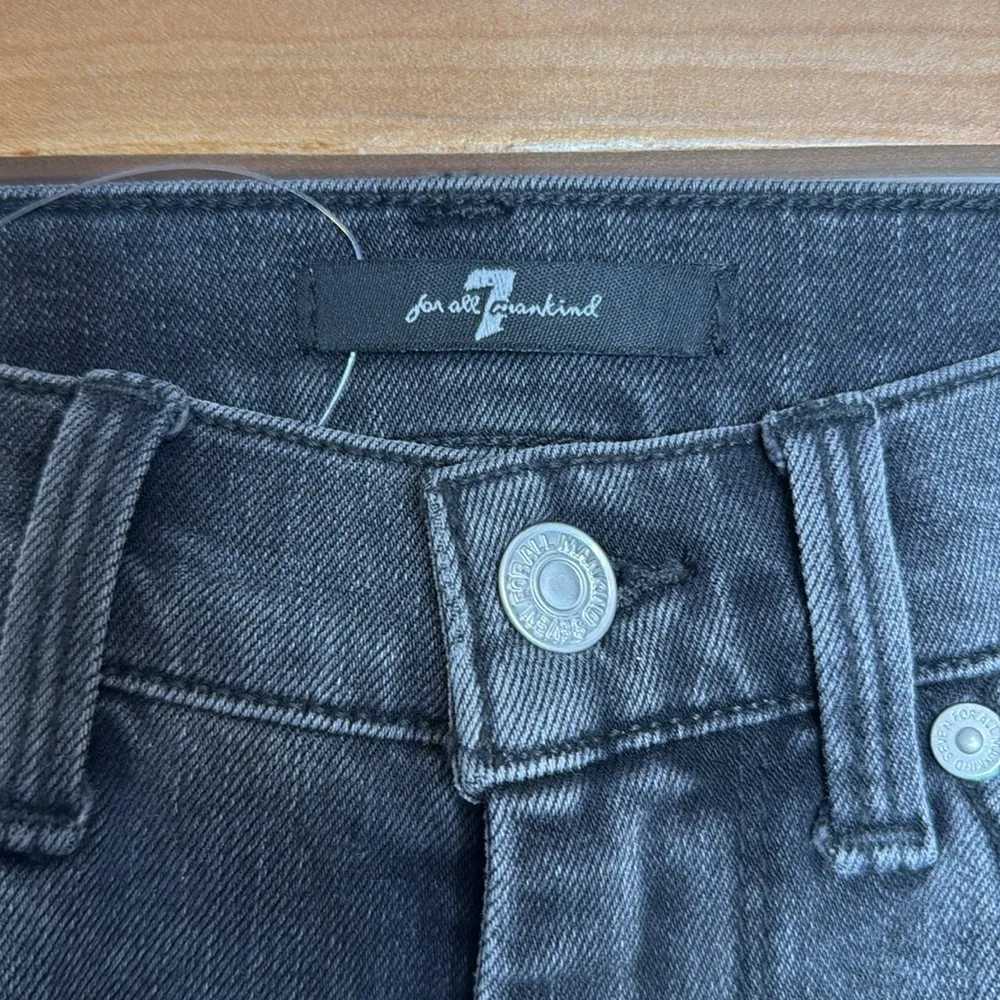 7 for All Mankind High Waist‎ Metallic Stripe Skinny Jean - 24 - Image 4