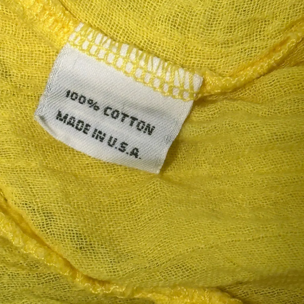 Bryn Walker Yellow Franci Asymmetrical Gauzy Ruffle Longsleeve Blouse - Image 6