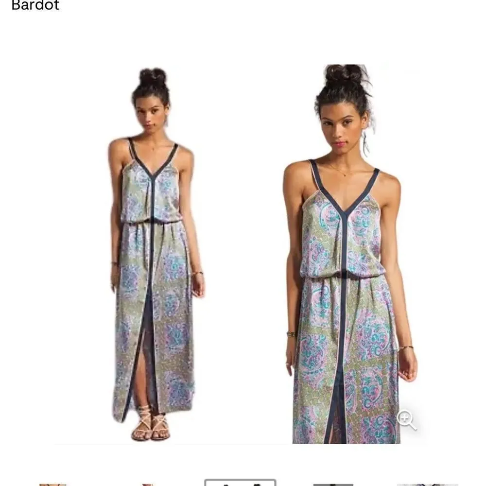 Juicy Couture Imperial Boho Starflower Maxi Dress In Bardot Size 4 - Image 2